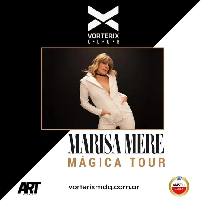 Marisa Mere se presenta en Vorterix Club Mar del Plata