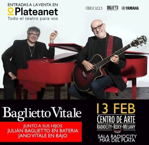 Juan Carlos Baglietto y Lito Vitale vuelven a Mar del Plata con un show especial. 