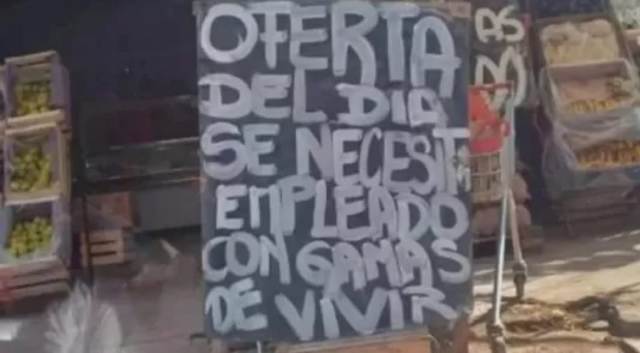 Curioso requisito: «Se necesita empleado con ganas de vivir»