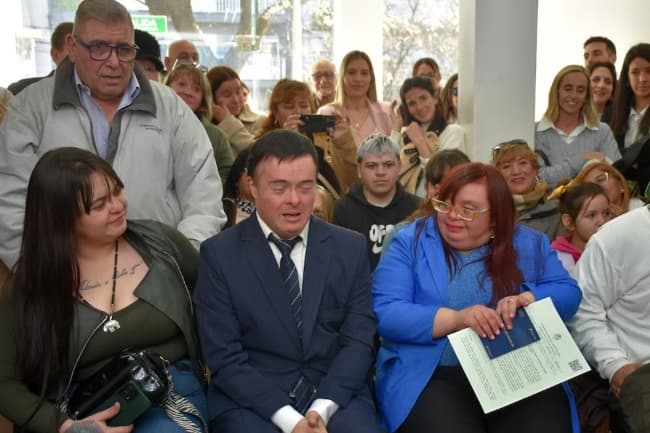 Leia La primera pareja de marplatenses con síndrome de Down que selló su amor en el altar