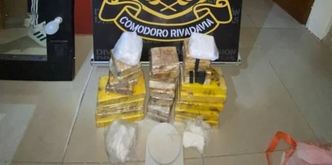 Incautaron 20 kilos de cocaína en un operativo en Comodoro Rivadavia