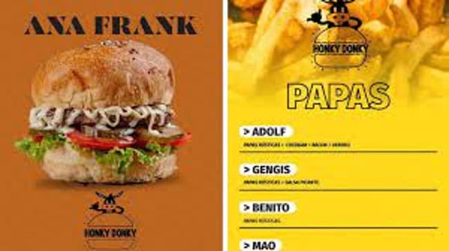 Repudio a un local de hamburguesas por los combos «Ana Frank» y papas«Adolf»
