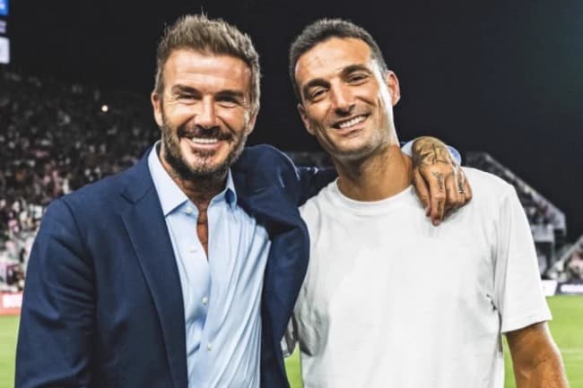 Lionel Scaloni se vuelve a cruzar con David Beckham a 20 años de su histórica pelea