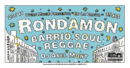 Duias Music presenta el ciclo En La Casita con Rondamon y Barrio Soul Reggae