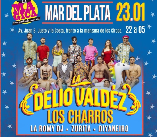 La Mágica trae a La Delio Valdez y a Los Charros a Mar del Plata