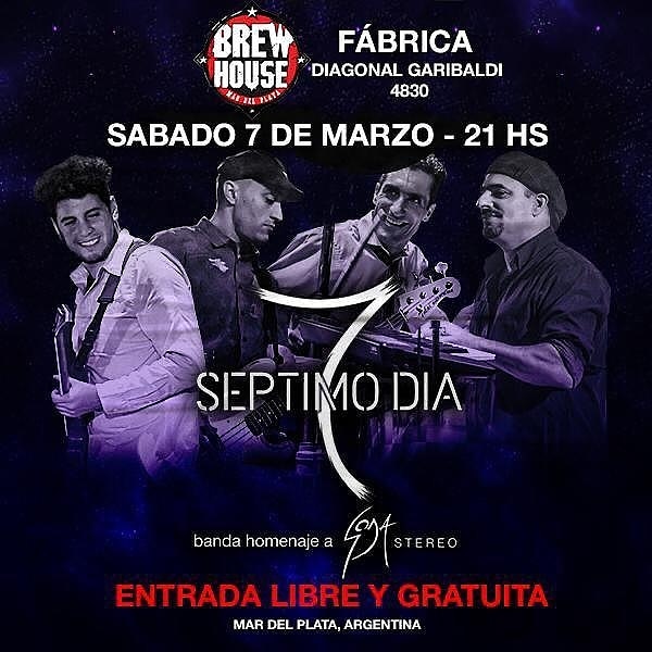 Séptimo Día se presenta gratis este sábado