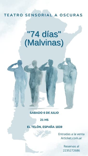 teatro sensorial a oscuras te invita a presenciar «74 días Malvinas»