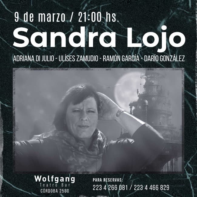 Sandra Lojo canta éste Sábado a la Noche