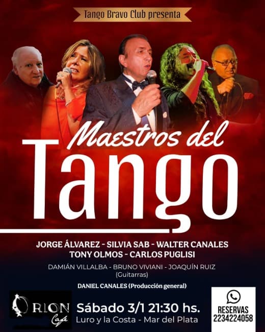 TANGO BRAVO CLUB  presenta:  MAESTROS DEL TANGO