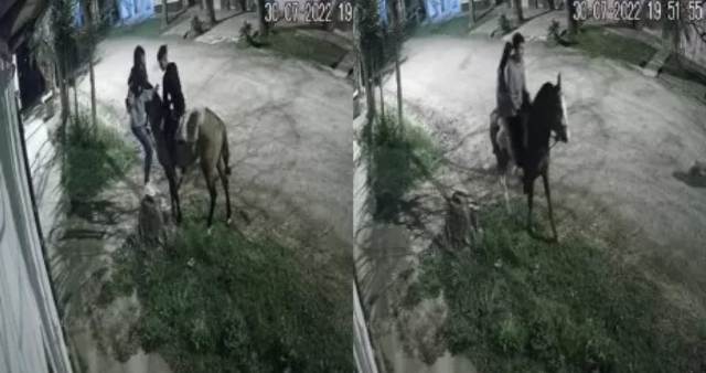 Gauchos modernos:Dos chicos pasaron a buscar a caballo a sus novias y se hicieron virales