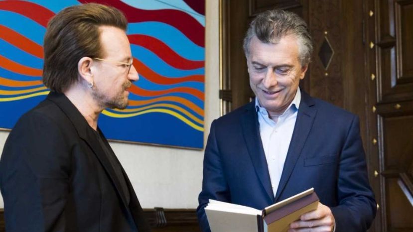 En qué trabajarán Macri y Bono, el líder de la banda U2