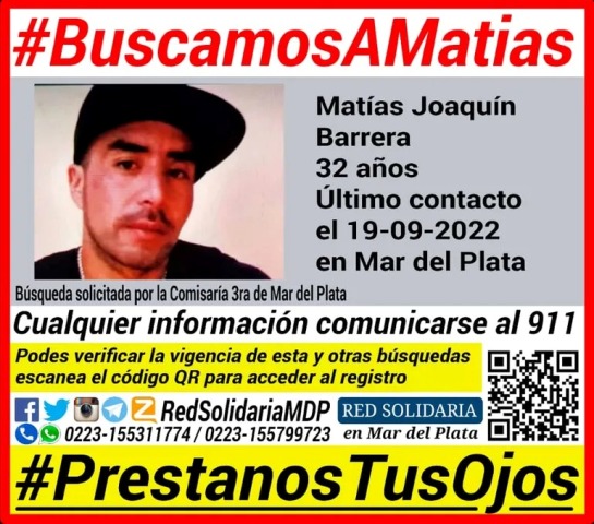 Buscan a un marplatense de 33 años: se fue de forma intempestiva