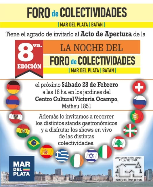 8ª Edición de la Noche del Foro de Colectividades Mar del Plata–Batán