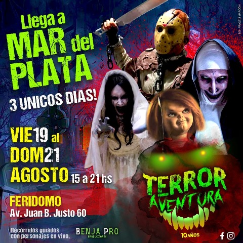 Terror Aventura en su 10° Aniversario llega a Mar del Plata solo por 3 días