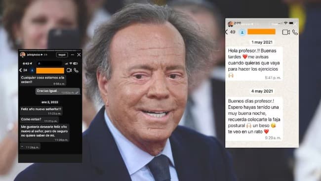 Leia Julio Iglesias difunde mensajes de WhatsApp para desmentir las acusaciones de agresión sexual
