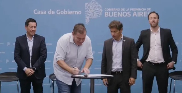 Montenegro firmó un convenio con Kicillof para obras públicas y puesta en valor