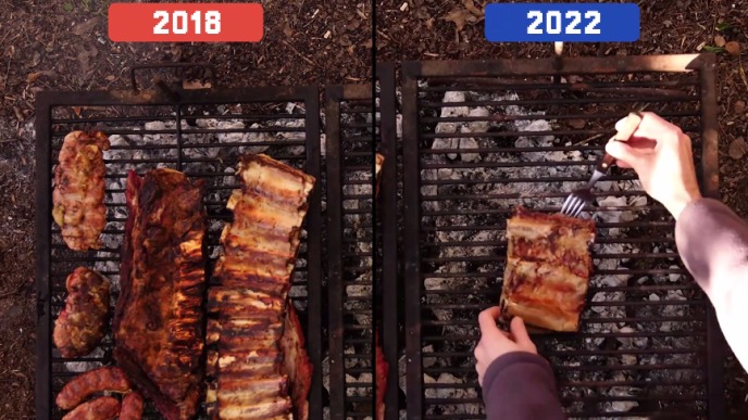 «5 kilos de asado por $1000»: antes y después en la parrilla de los argentinos que se hizo viral