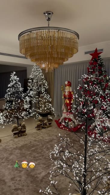 Wanda Nara sorprendió con una impactante decoración navideña en su hogar