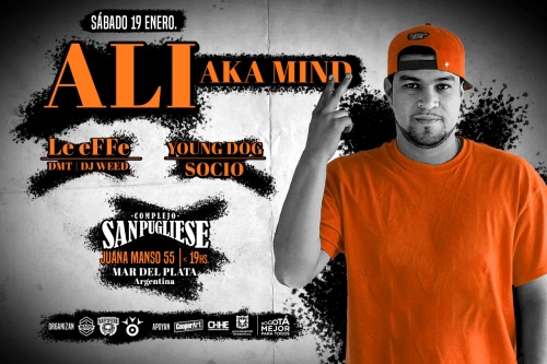 Show internacional de rap Ali Aka Mind en Mar del Plata