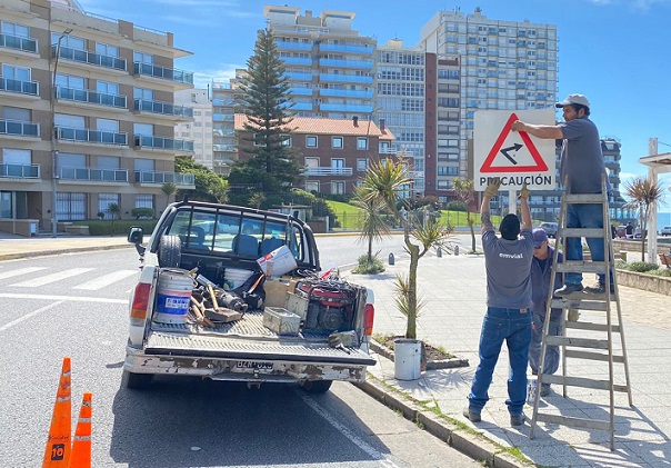 Comenzaron los trabajos de intervención vial en Playa Chica