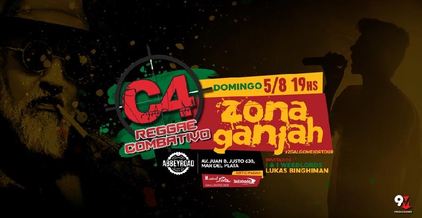 Fiesta de reggae con C4 y Zona Ganjah