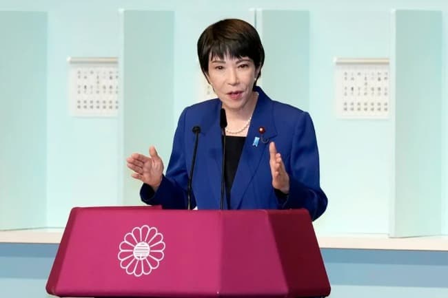 Sanae Takaichi fue elegida como primera ministra de Japón
