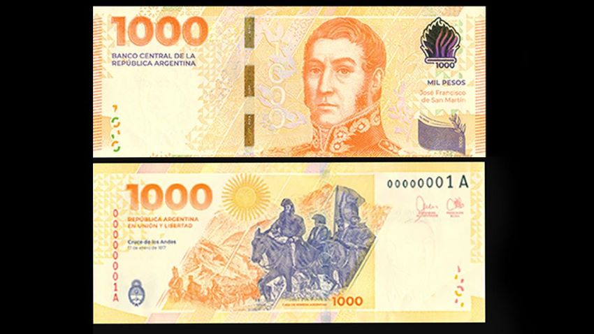 El nuevo billete de $ 1.000 con la imagen de San Martín ya está en circulación