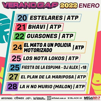 Gap vivió una gran primera quincena y reafirma sus shows de enero