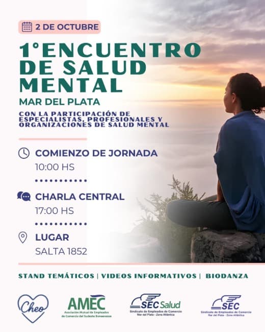 Leia SECZA organiza el Primer Encuentro sobre Salud Mental en Mar del Plata