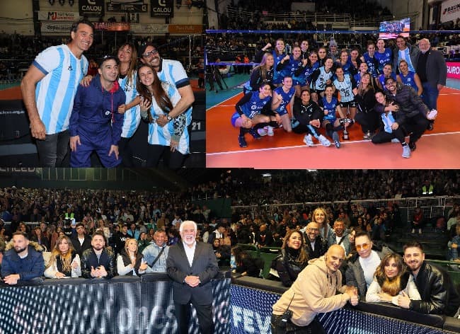 Famosos presentes alentando a la selección argentina de vóley 