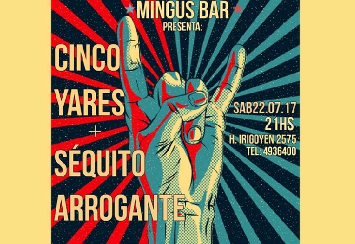 Este sábado Séquito Arrogante junto a Cinco Yares en Mingus Bar