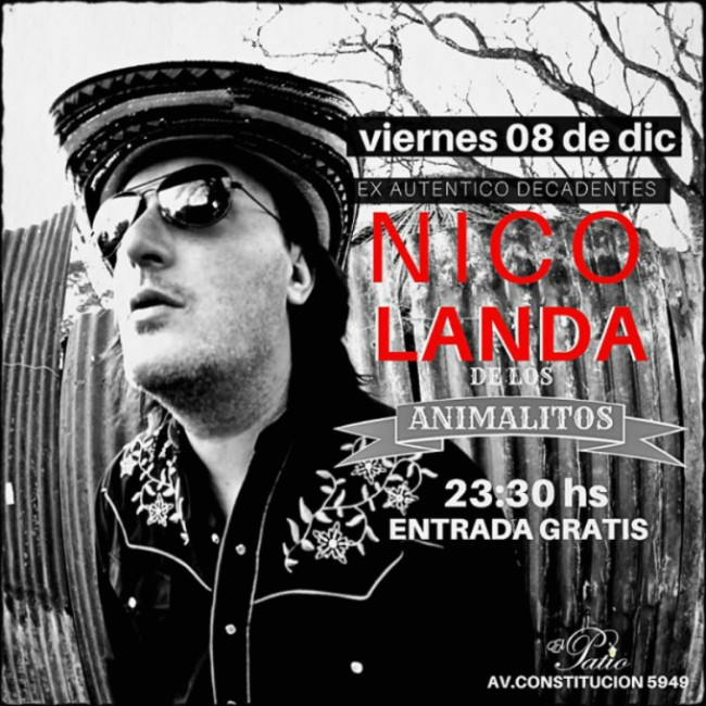 Nico Landa, líder de Los Animalitos, este viernes en El Patio