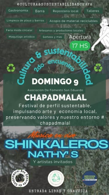 Llega el segundo festival de arte, cultura y sustentabilidad en Chapdamalal  