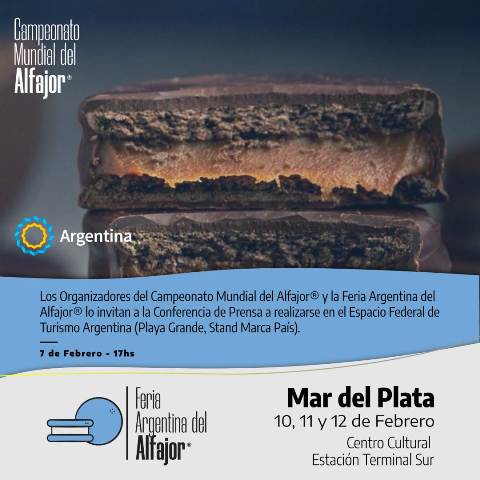 Feria Argentina del Alfajor® que se hará en Mar del Plata del 10 al 12 de febrero