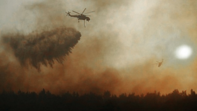 Murieron dos tripulantes del helicóptero anti incendios que se estrelló en Grecia