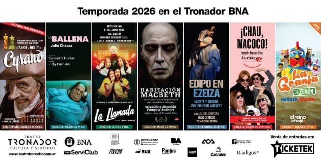 Tronador BNA suma promociones para que el Público pueda acceder a lo mejor del Teatro