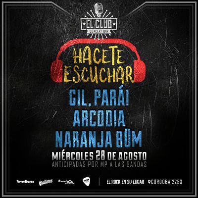 3 Bandas Marplatenses el 28 de Agosto