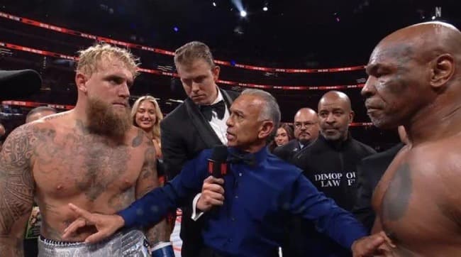 Jake Paul le ganó por puntos a Mike Tyson