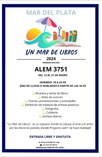 Primera edición de “Un mar de libros”  hasta el 31 de enero organizado por el Proyecto LEER +