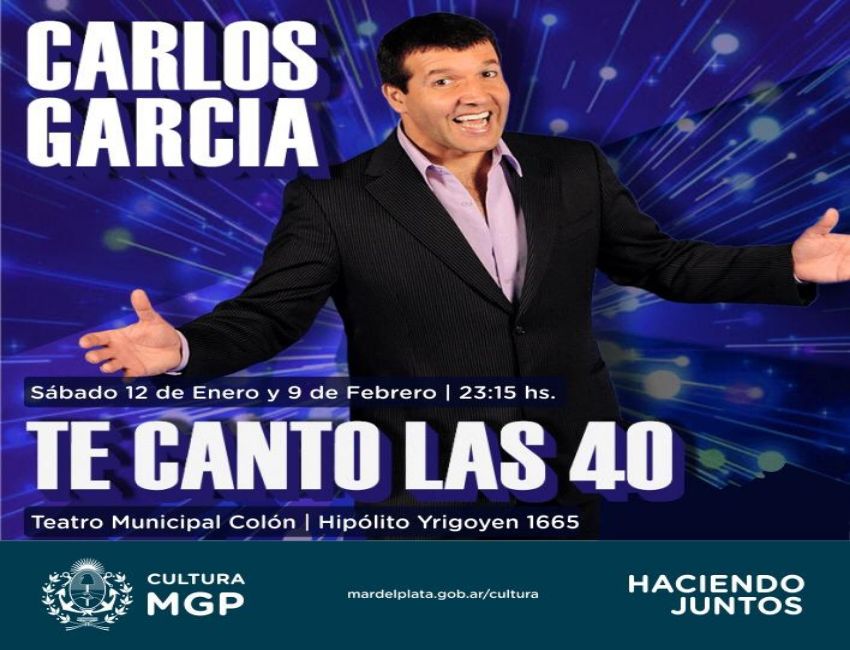 Carlos García se presenta en el Teatro Colón