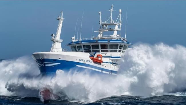 Así es el barco pesquero que se hundió en las Islas Malvinas
