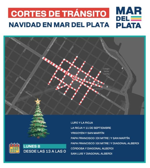 Este lunes se enciende el Árbol Navideño en Plaza San Martín