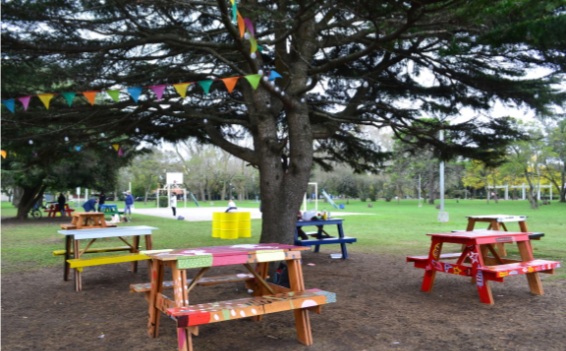 Parque Primavesi: Artistas marplatenses intervinieron la zona de food trucks