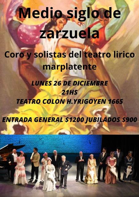Este lunes el Teatro Colón de Mar del Plata se convierte en el Palacio de la Zarzuela 